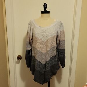 ALYX Women's Asymmetrical Hem Striped  Sweater